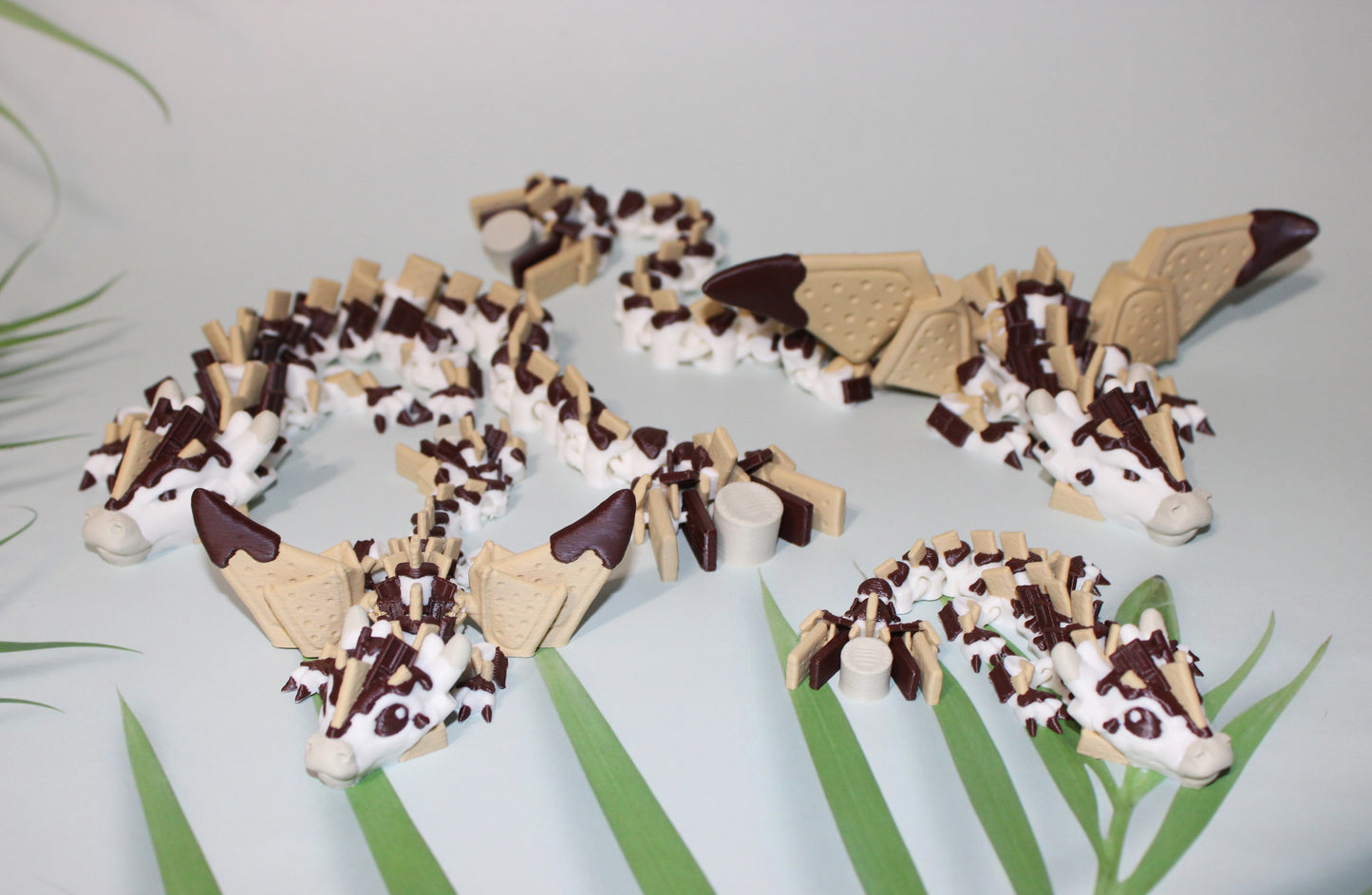 Smores Dragon or Baby Smores Dragon 3D Printed Articulated - Wonderland 3D Printing