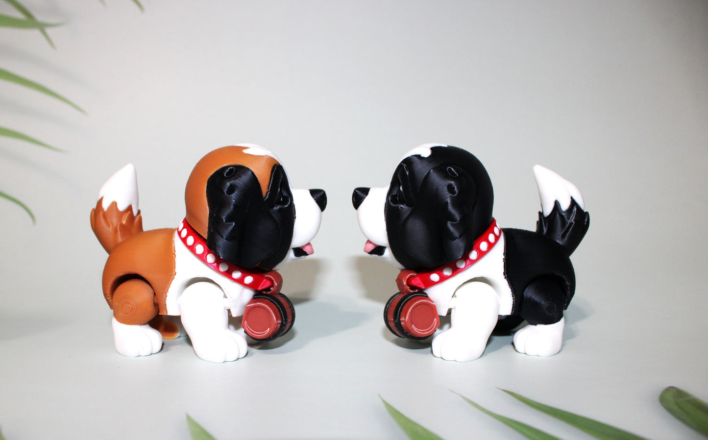 St Bernard Puppy:4 inches-3D Printed Articulated Flexi Fidget Toy - Wonderland 3D Printing