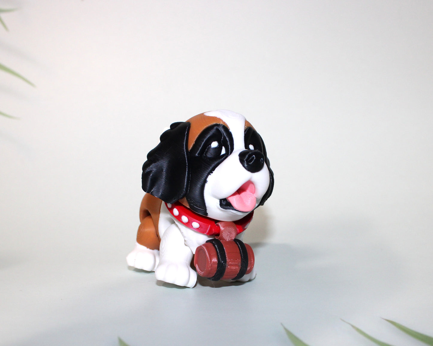 St Bernard Puppy:4 inches-3D Printed Articulated Flexi Fidget Toy - Wonderland 3D Printing