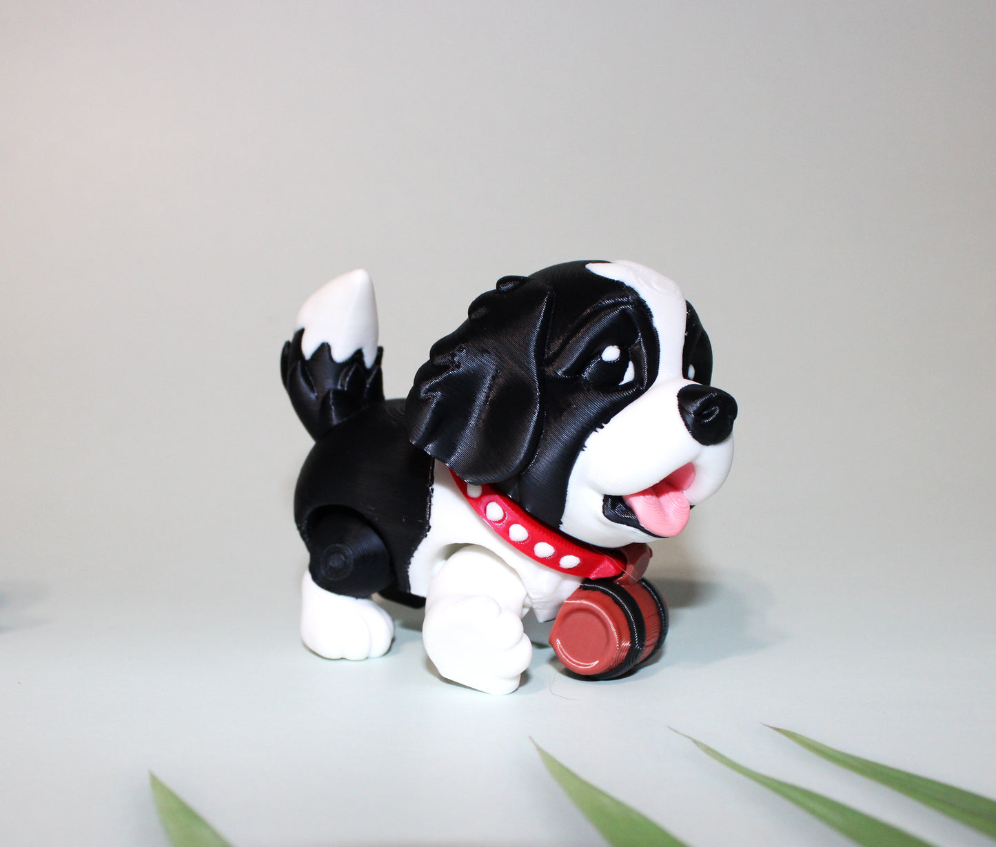 St Bernard Puppy:4 inches-3D Printed Articulated Flexi Fidget Toy - Wonderland 3D Printing