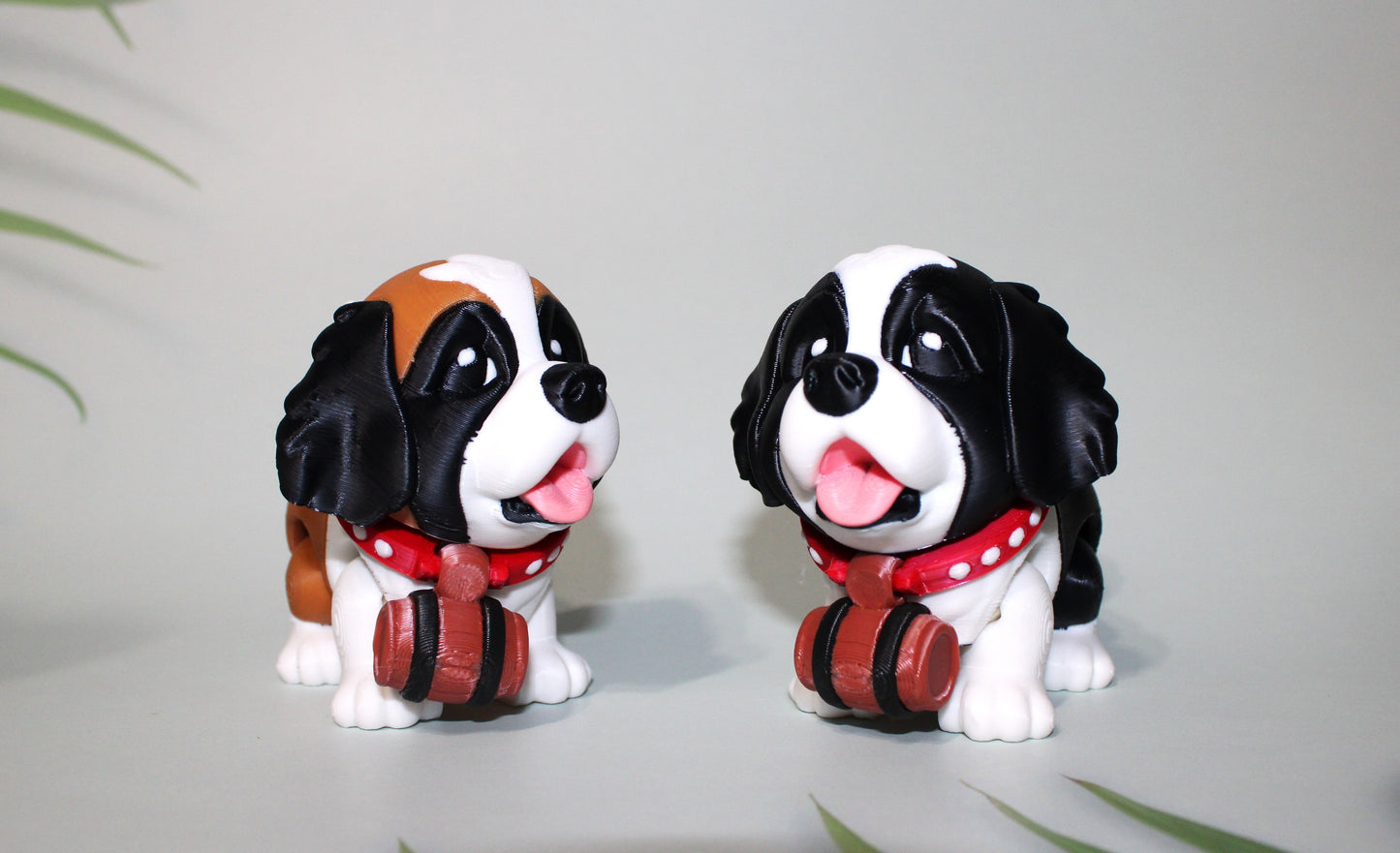 St Bernard Puppy:4 inches-3D Printed Articulated Flexi Fidget Toy - Wonderland 3D Printing
