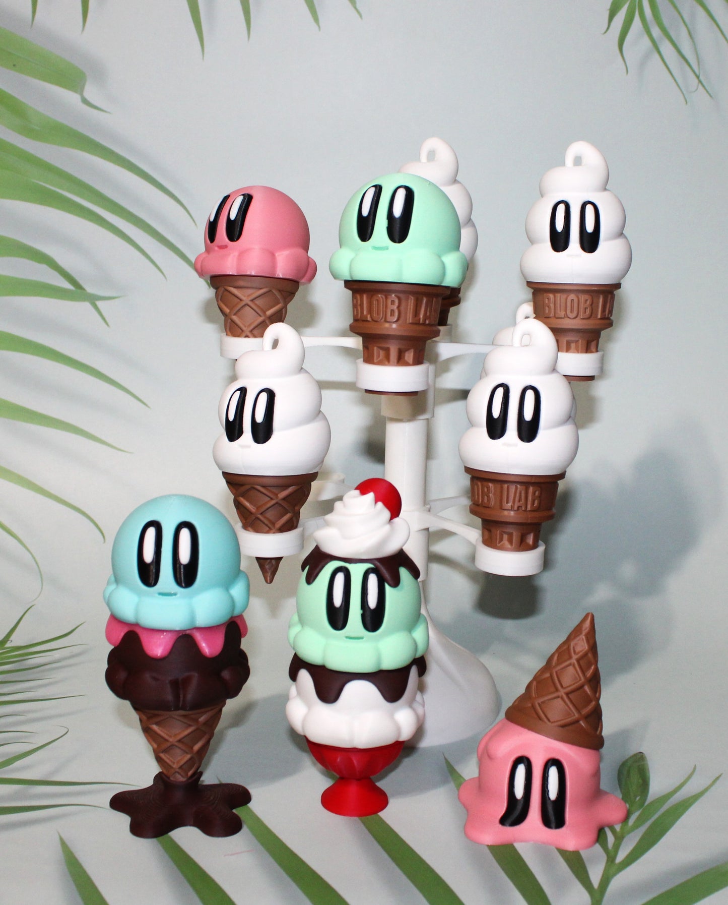 Ice Cream Blob 3D Printed Articulated Figurines - Wonderland 3D Printing