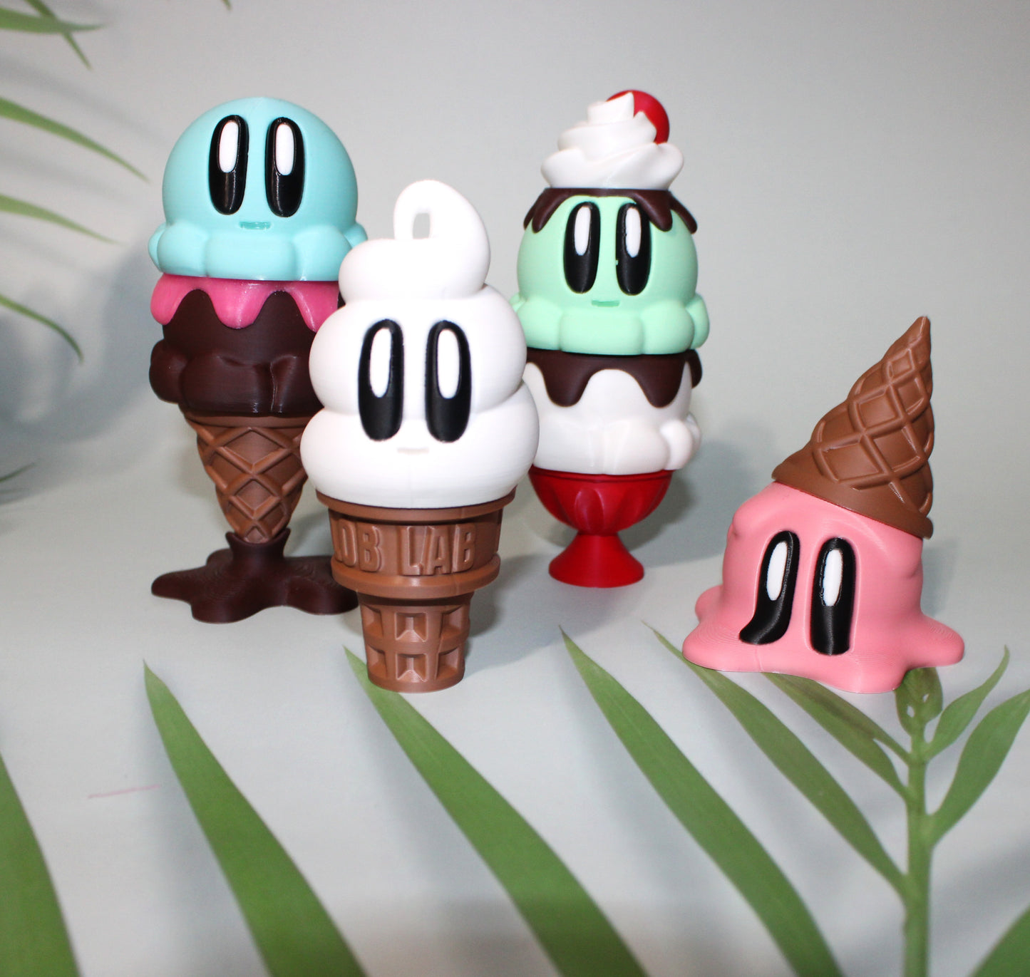 Ice Cream Blob 3D Printed Articulated Figurines - Wonderland 3D Printing