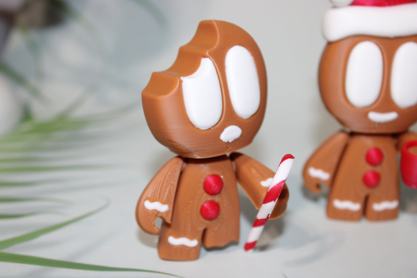 Gingerbread People 4inches Tall, 3 piece set-3D Printed Flexi Articulated Figurines - Wonderland 3D Printing