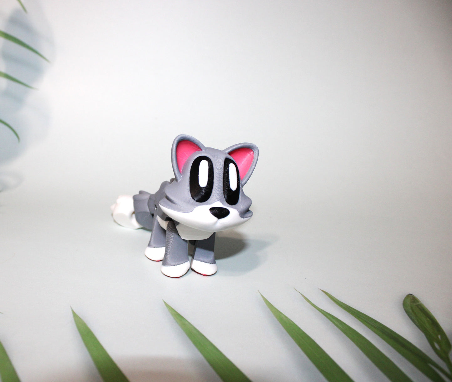 Cat or Bunny Flexi Blob 3D Printed Flexi Articulated Figurines - Wonderland 3D Printing