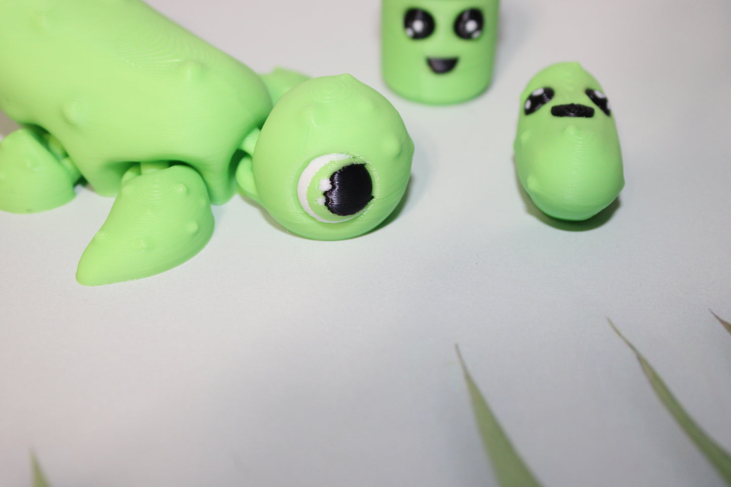 Pickle Turtle 3 inches Long Articulated 3d Printed Figurine - Wonderland 3D Printing