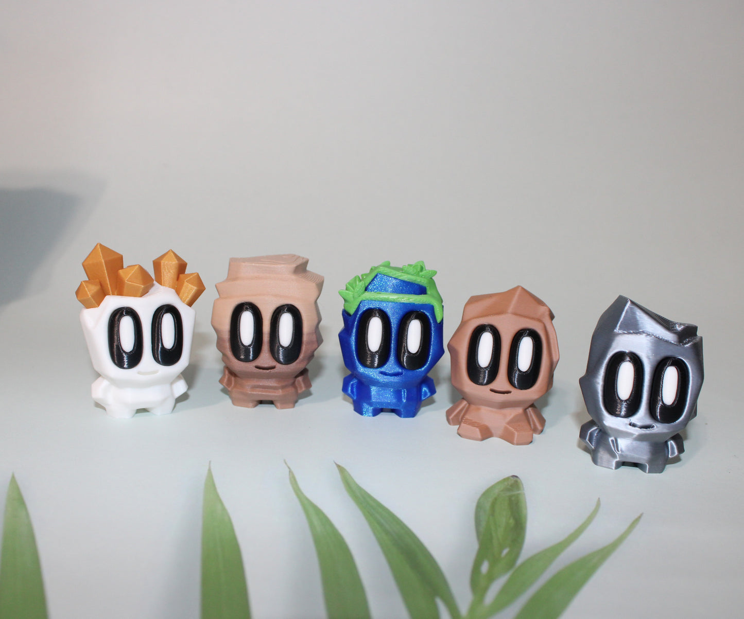 Rock Blob With Carton 3D Printed Articulated Figurines - Wonderland 3D Printing