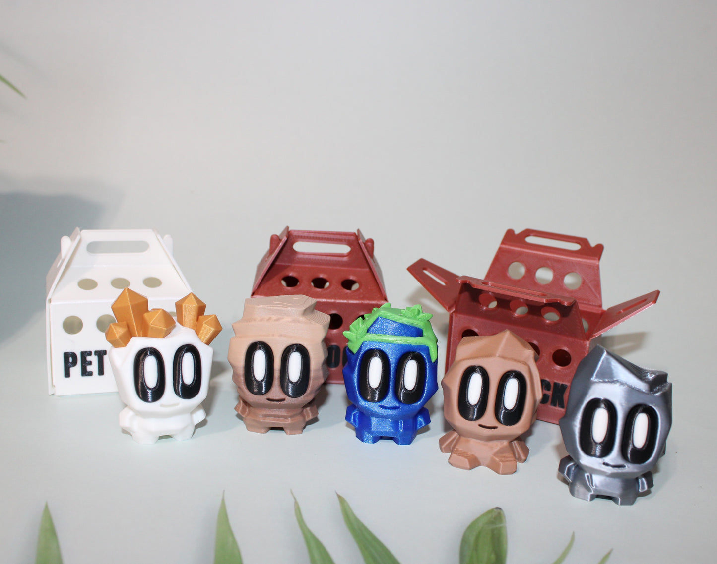 Rock Blob With Carton 3D Printed Articulated Figurines - Wonderland 3D Printing