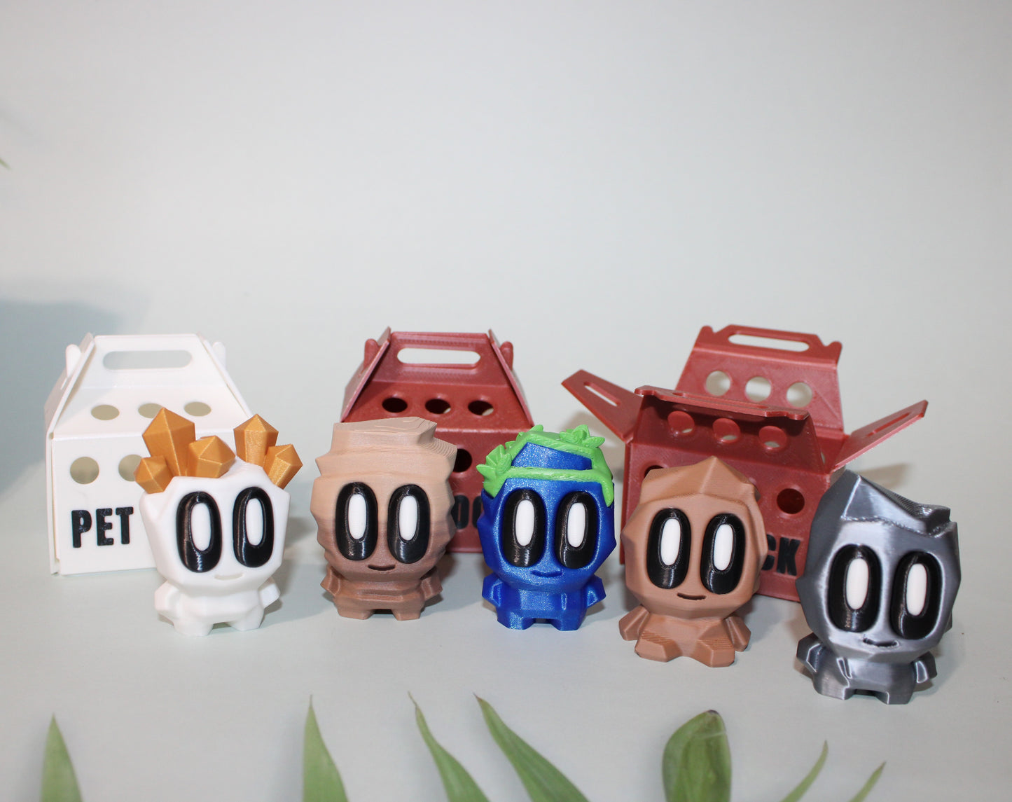 Rock Blob With Carton 3D Printed Articulated Figurines - Wonderland 3D Printing