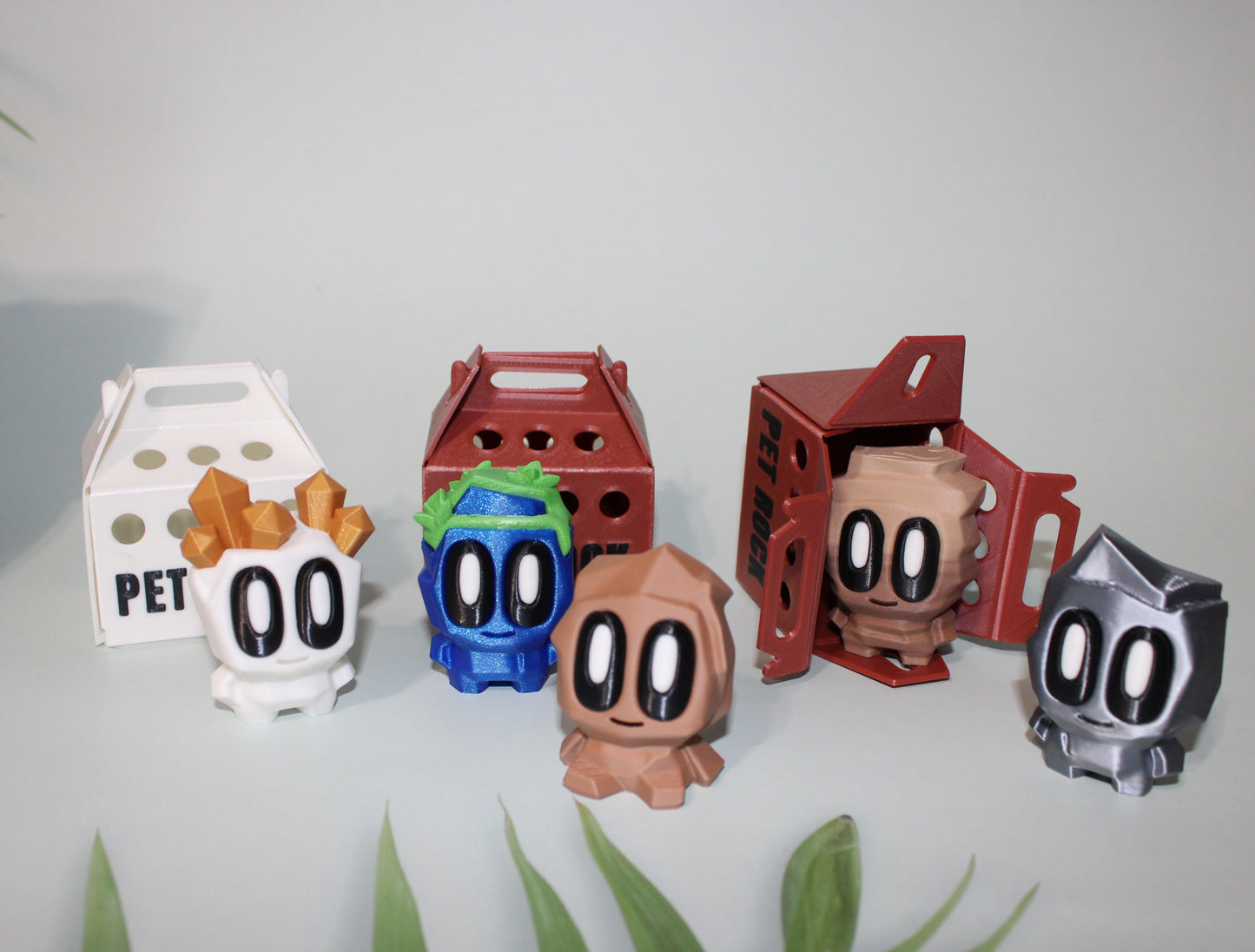 Rock Blob With Carton 3D Printed Articulated Figurines - Wonderland 3D Printing
