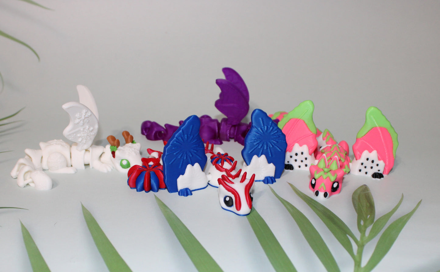 Dragonettes 6.75 inches Long 3D Printed Articulated Flexi Figurines - Wonderland 3D Printing