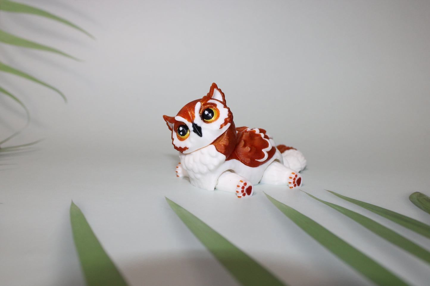 CatOwl 5.5 inches Long-3D Printed Articulated Flexi Figurines - Wonderland 3D Printing