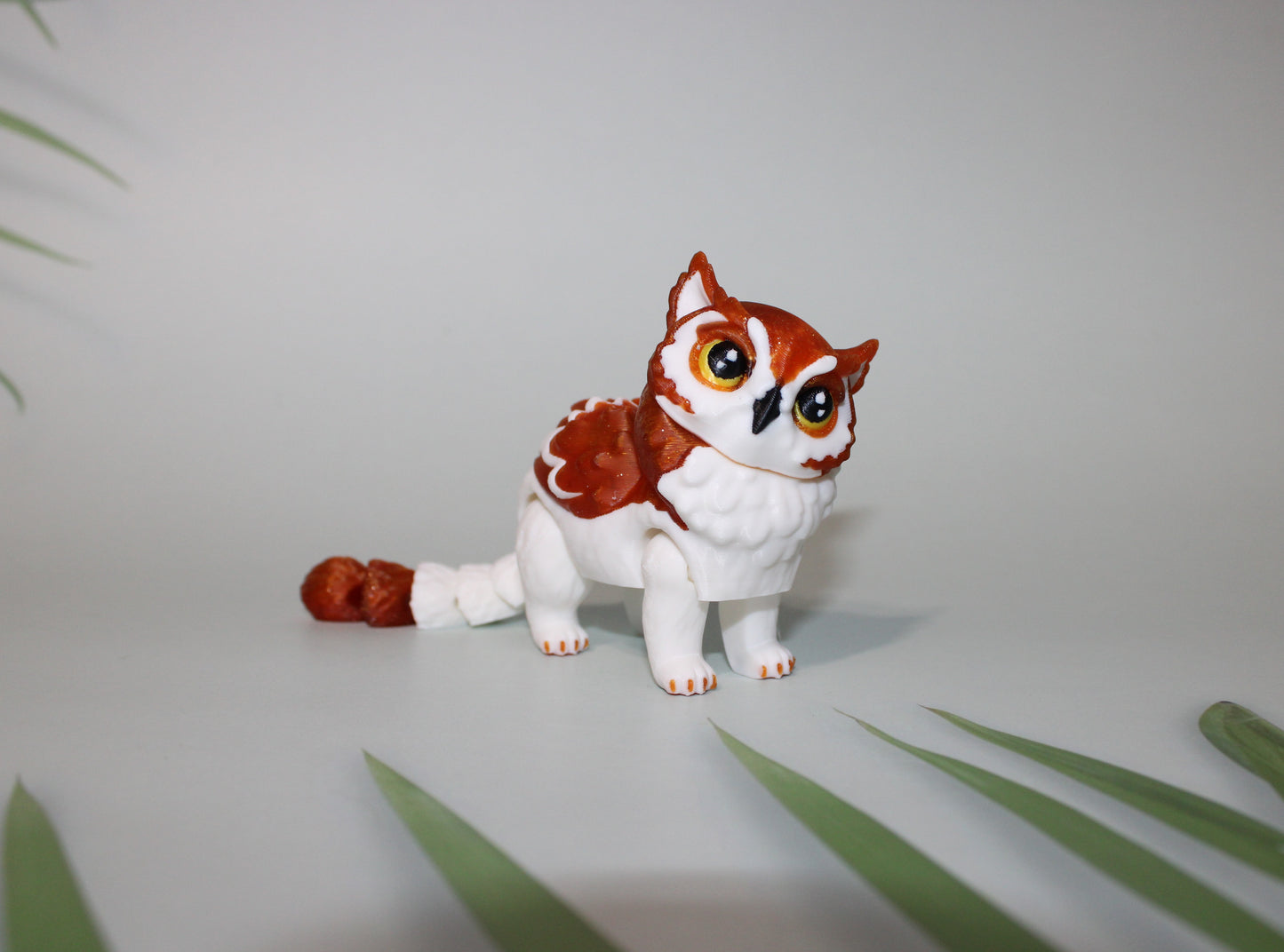 CatOwl 5.5 inches Long-3D Printed Articulated Flexi Figurines - Wonderland 3D Printing