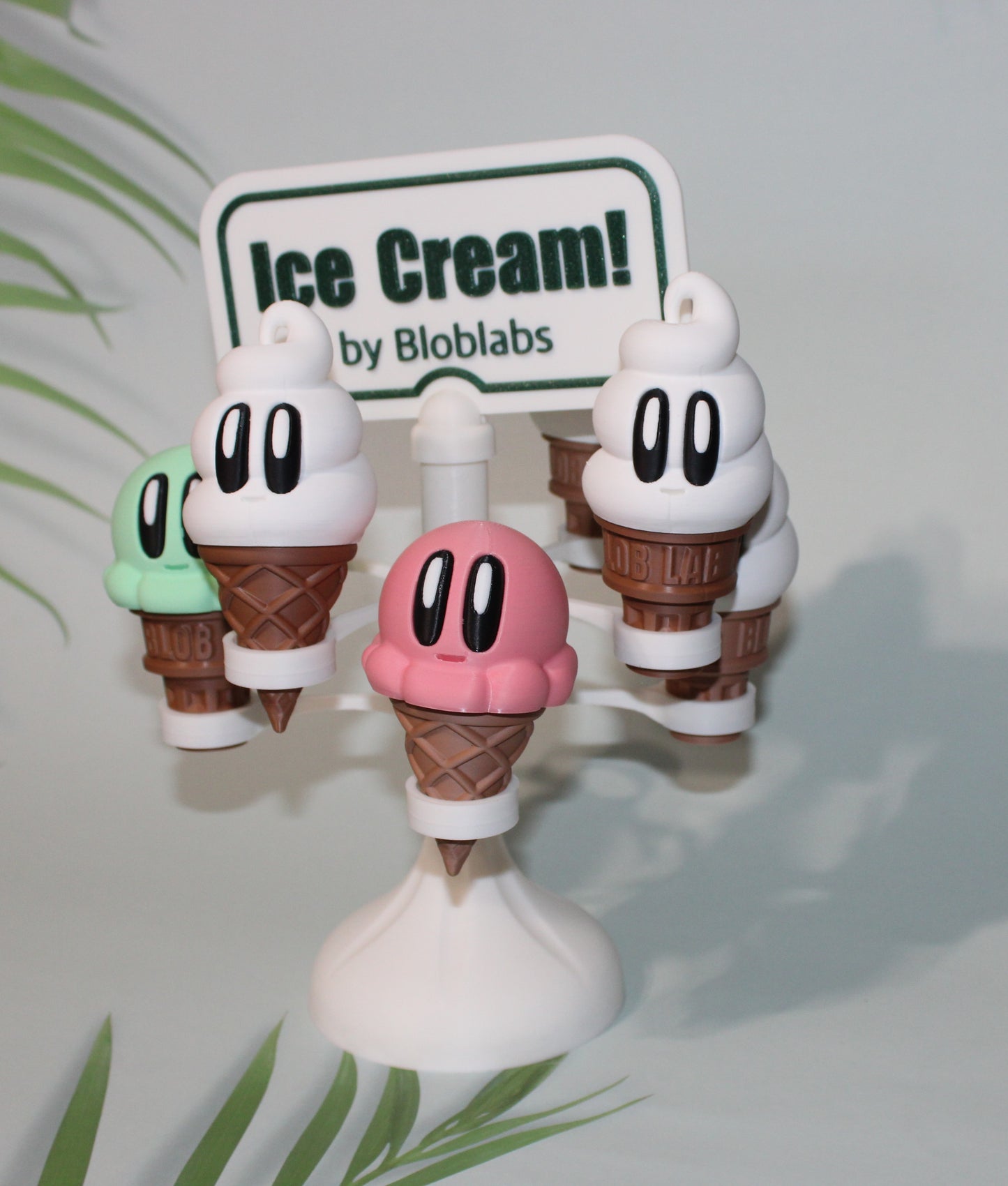 Ice Cream Blob 3D Printed Articulated Figurines - Wonderland 3D Printing