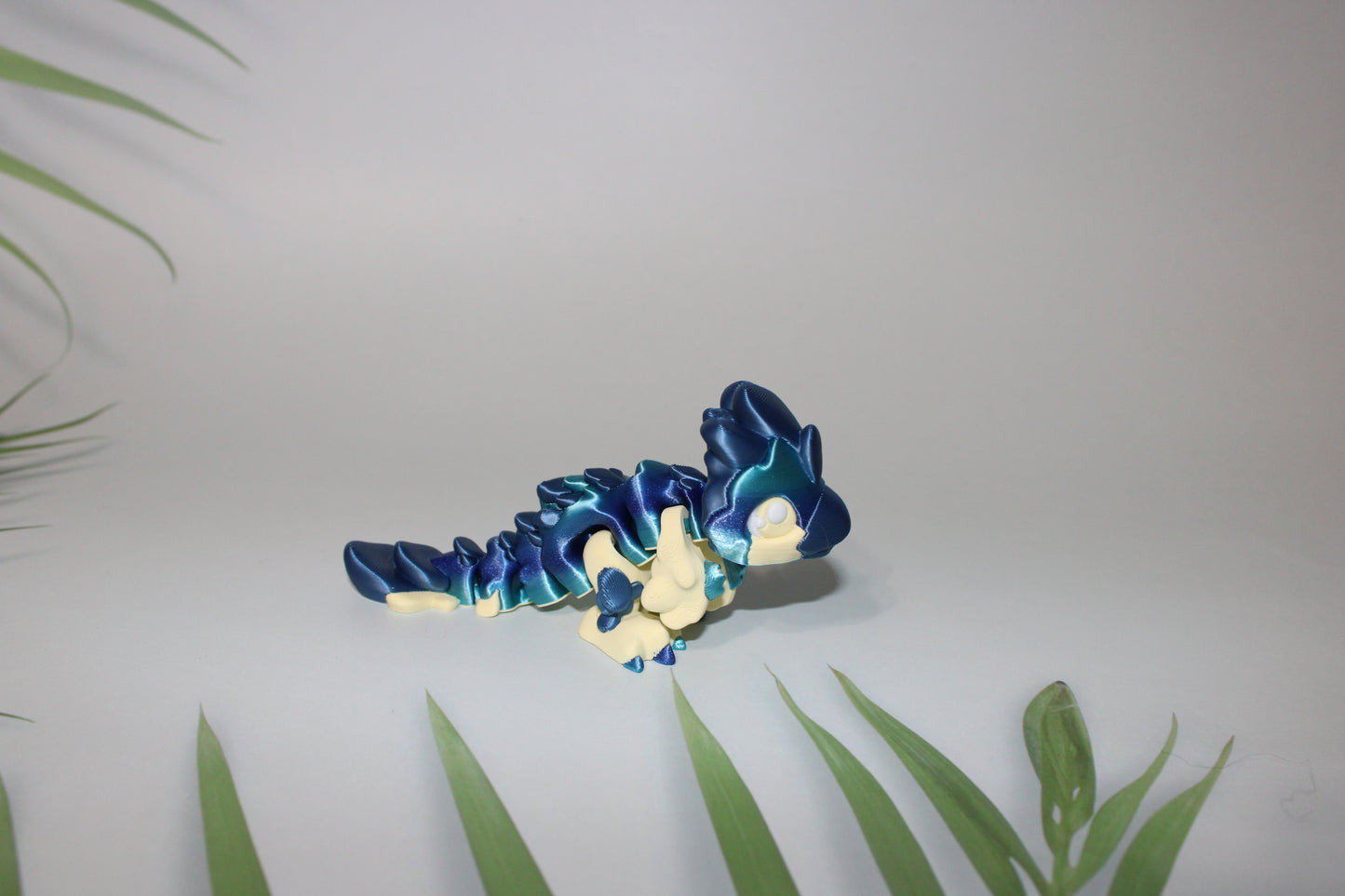 2 Pack Flexi Dino's: Lochi and Velociraptor Flexi-5-6 inches Long-Full Color 3D Printed Articulated Fidget Toy - Wonderland 3D Printing