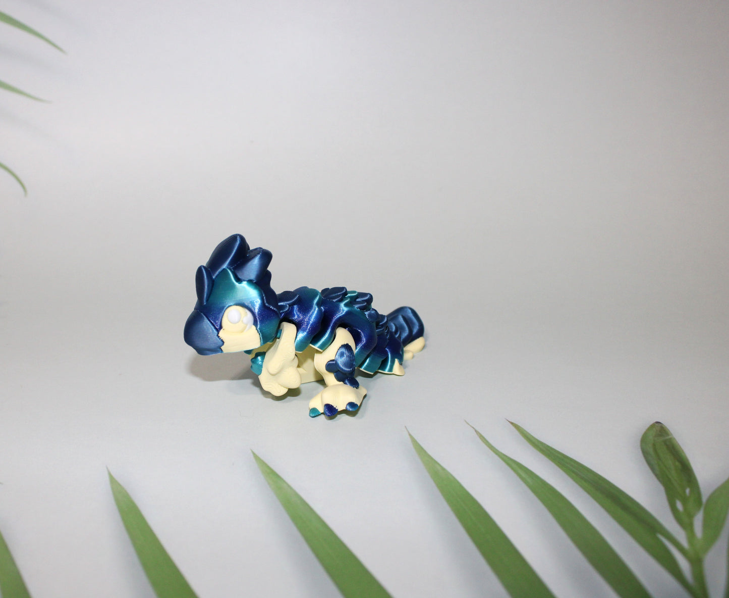 2 Pack Flexi Dino's: Lochi and Velociraptor Flexi-5-6 inches Long-Full Color 3D Printed Articulated Fidget Toy - Wonderland 3D Printing