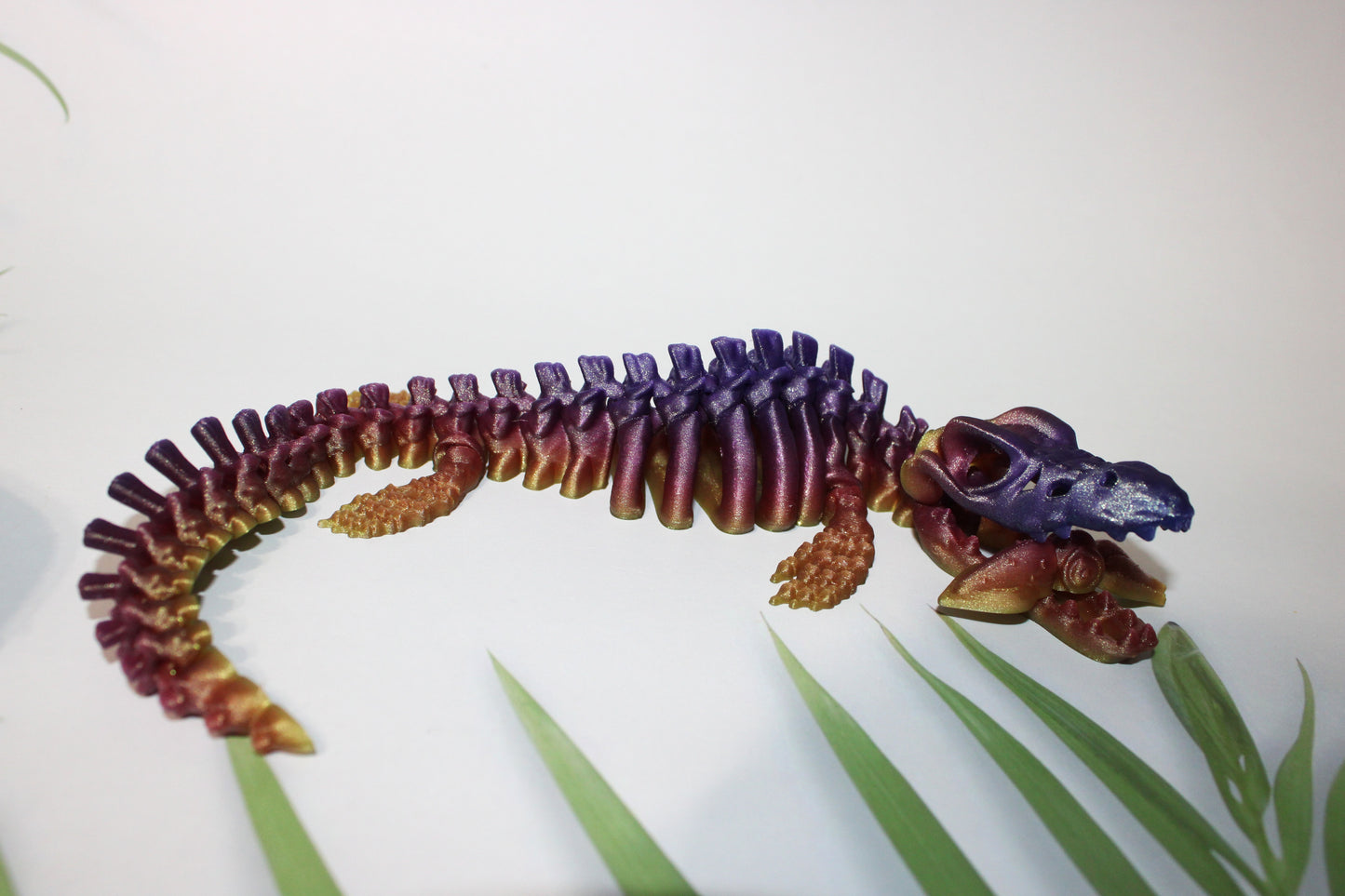 Mosasaurus and little squid accessory-13 inches Long-3d Printed Articulated Flexi Fidget - Wonderland 3D Printing