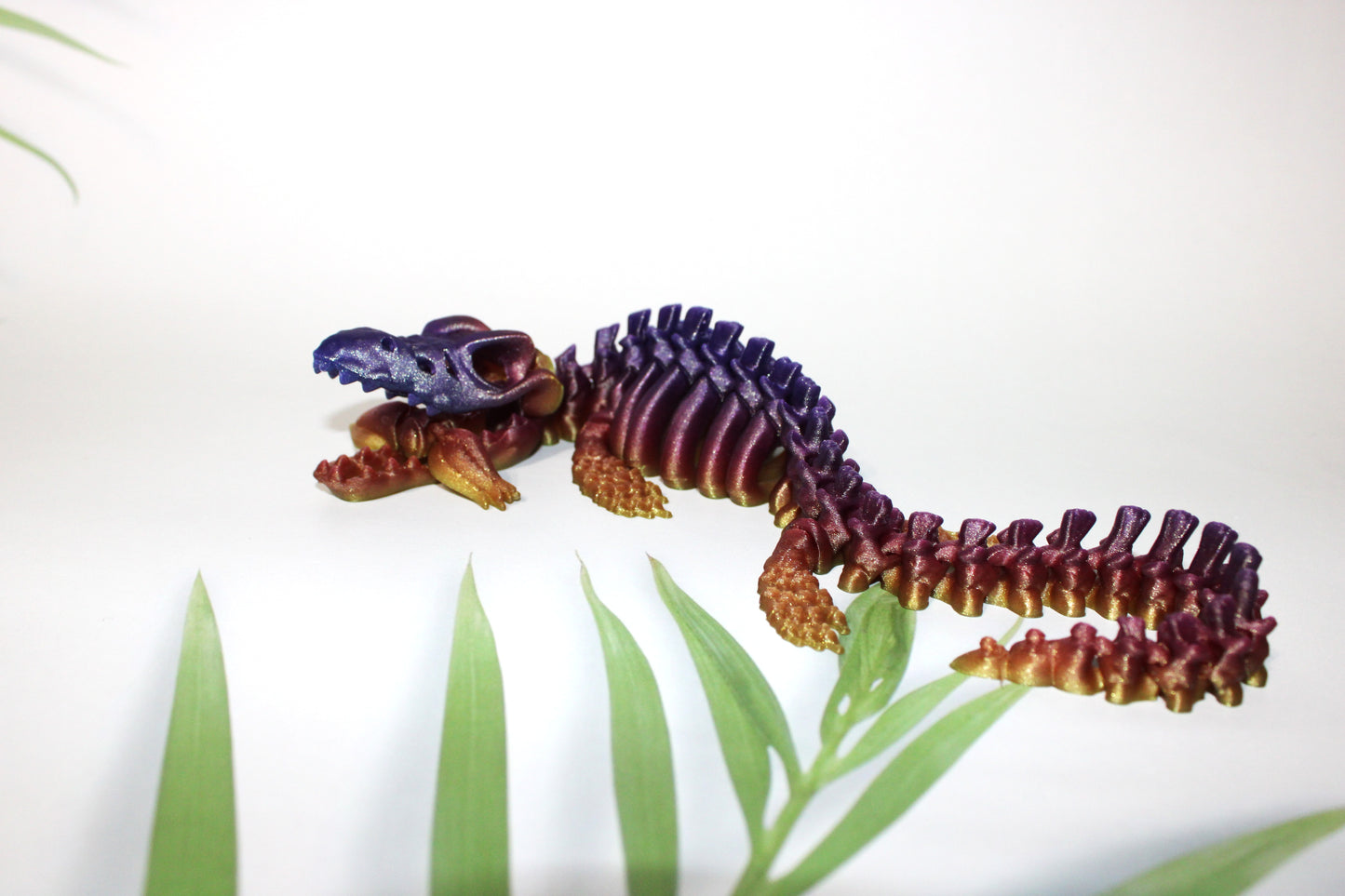Mosasaurus and little squid accessory-13 inches Long-3d Printed Articulated Flexi Fidget - Wonderland 3D Printing