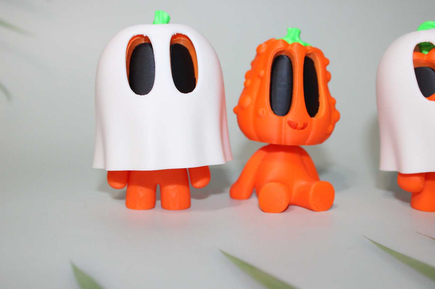 5 Piece Set of Pumpkin Friends-Perfect for Halloween Decor 3.5 inches tall- Mix and Match- Great Gift Idea. - Wonderland 3D Printing