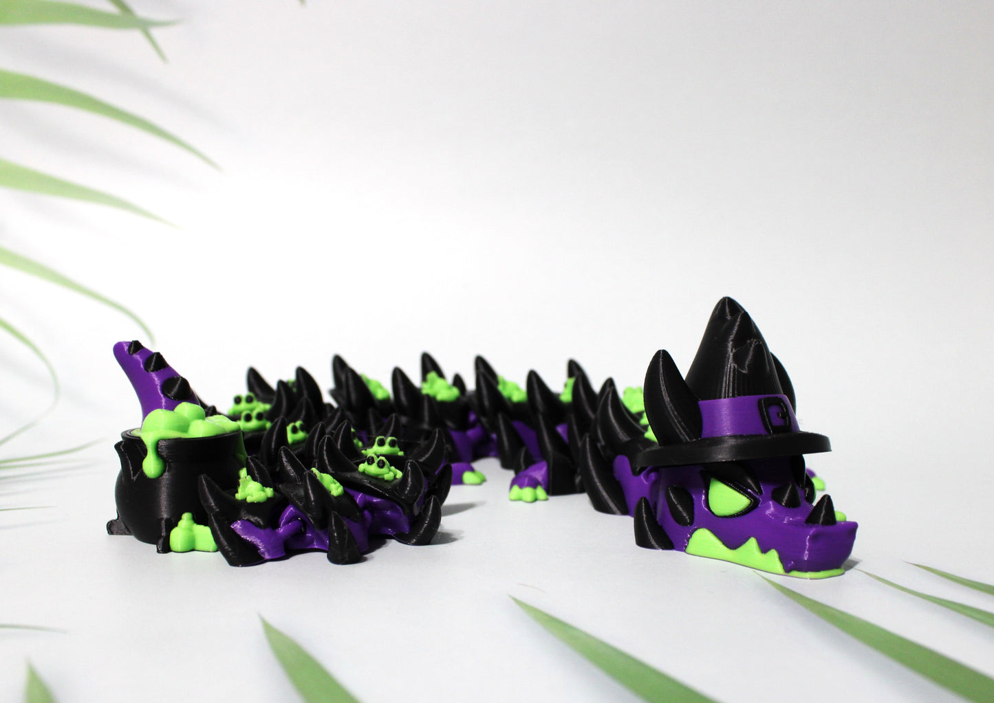 Witch Dragon 17 inches or Mini 6 inches Long-3D Printed Articulated Figurine - Wonderland 3D Printing