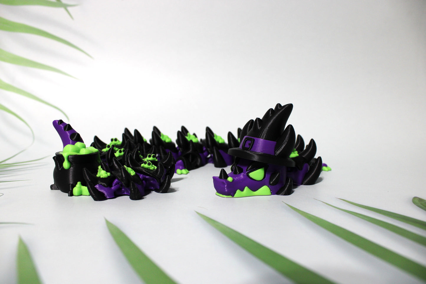 Witch Dragon 17 inches or Mini 6 inches Long-3D Printed Articulated Figurine - Wonderland 3D Printing