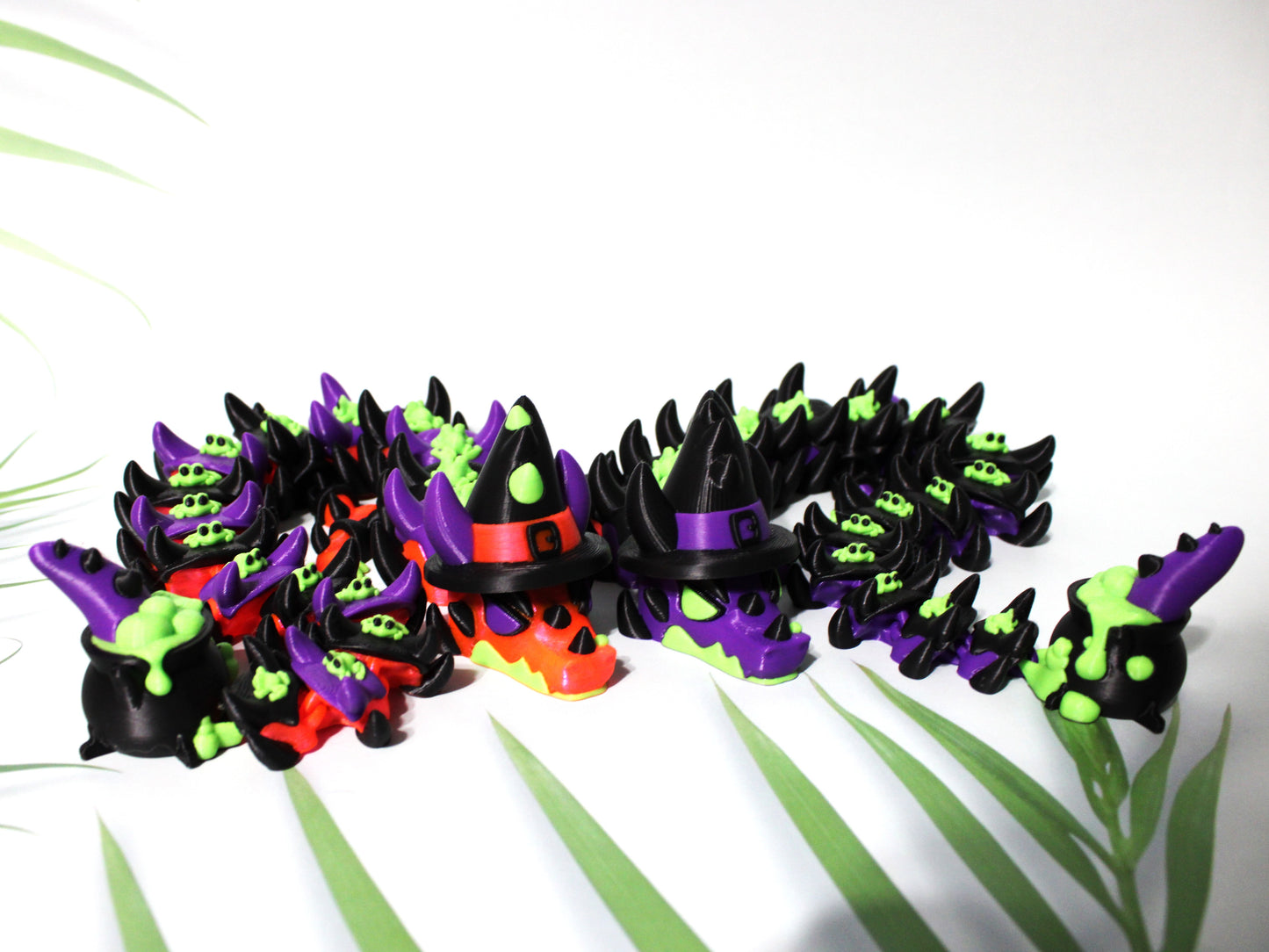 Witch Dragon 17 inches or Mini 6 inches Long-3D Printed Articulated Figurine - Wonderland 3D Printing