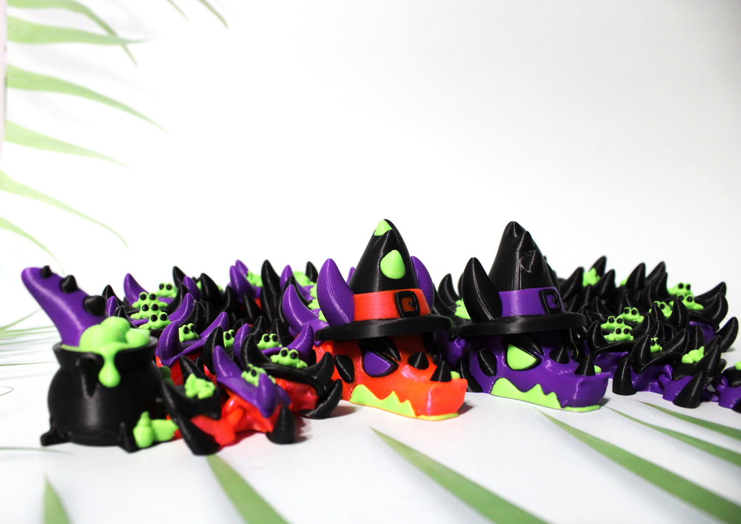 Witch Dragon 17 inches or Mini 6 inches Long-3D Printed Articulated Figurine - Wonderland 3D Printing