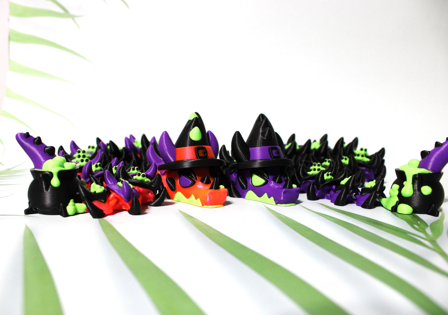 Witch Dragon 17 inches or Mini 6 inches Long-3D Printed Articulated Figurine - Wonderland 3D Printing