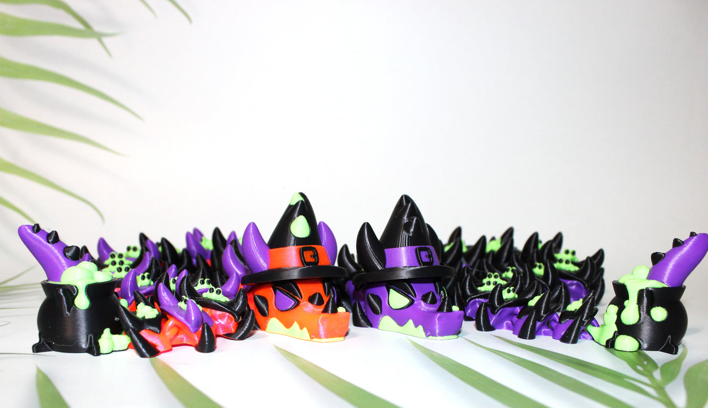 Witch Dragon 17 inches or Mini 6 inches Long-3D Printed Articulated Figurine - Wonderland 3D Printing