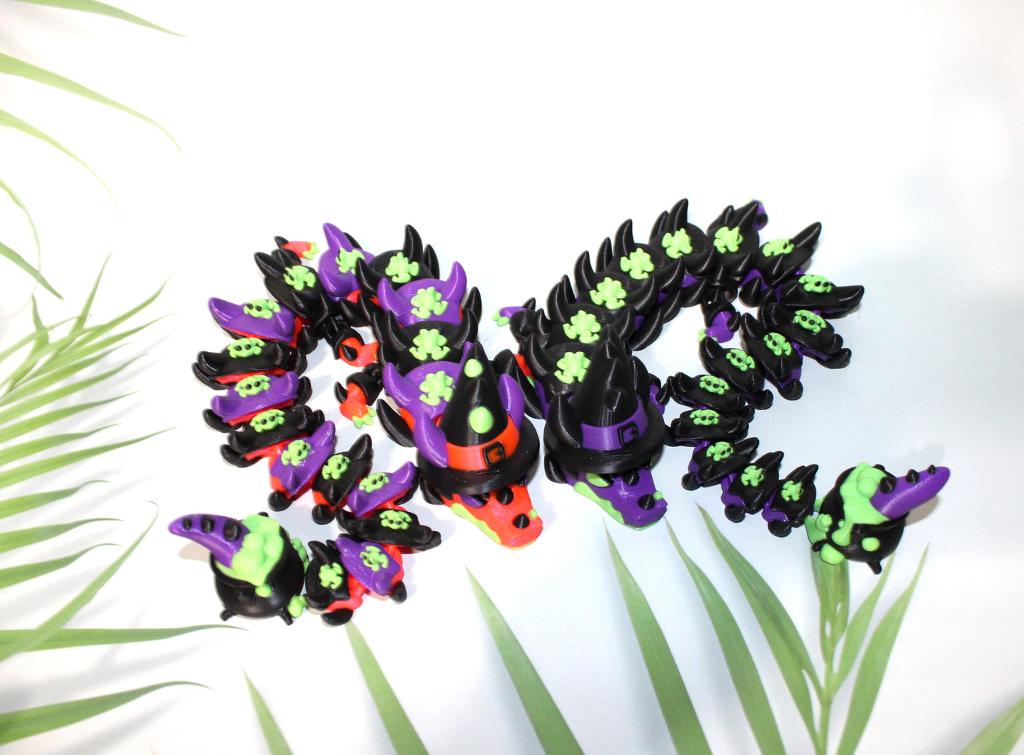 Witch Dragon 17 inches or Mini 6 inches Long-3D Printed Articulated Figurine - Wonderland 3D Printing
