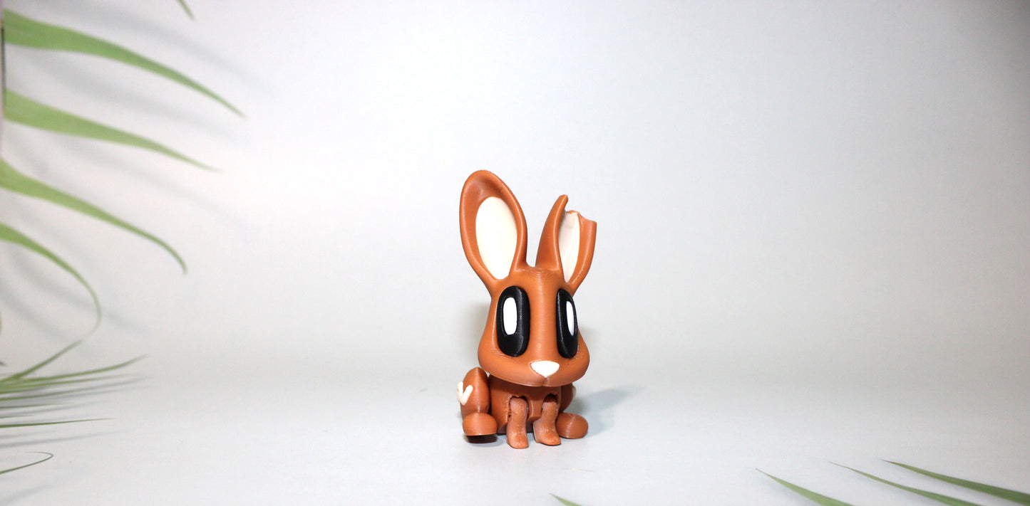 Bunnies 3.5 or 2.5 inches tall - Full Color 3D Printed Toy - Wonderland 3D Printing