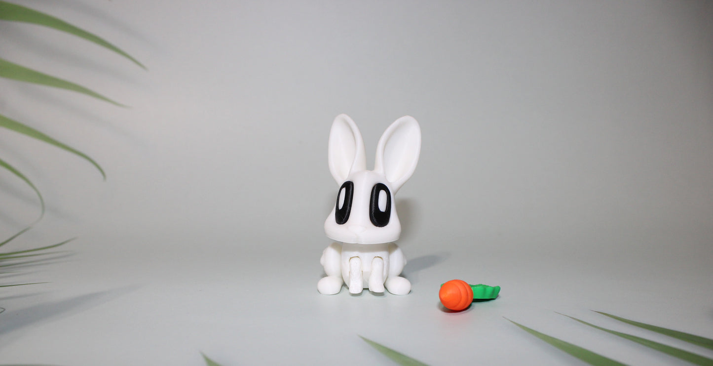 Bunnies 3.5 or 2.5 inches tall - Full Color 3D Printed Toy - Wonderland 3D Printing