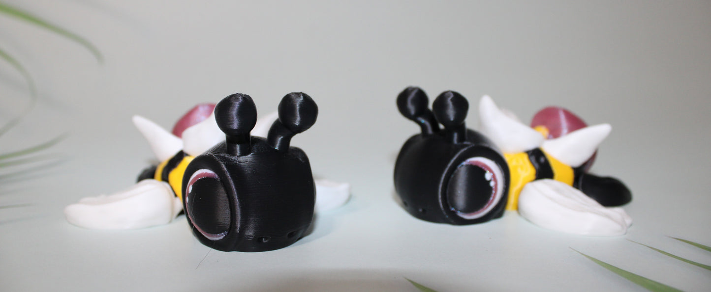 Lady Slipper Bee Turtle Minnesota State Flower- 3.5 in-Full Color 3D Printed Articulated Fidget Toy - Wonderland 3D Printing