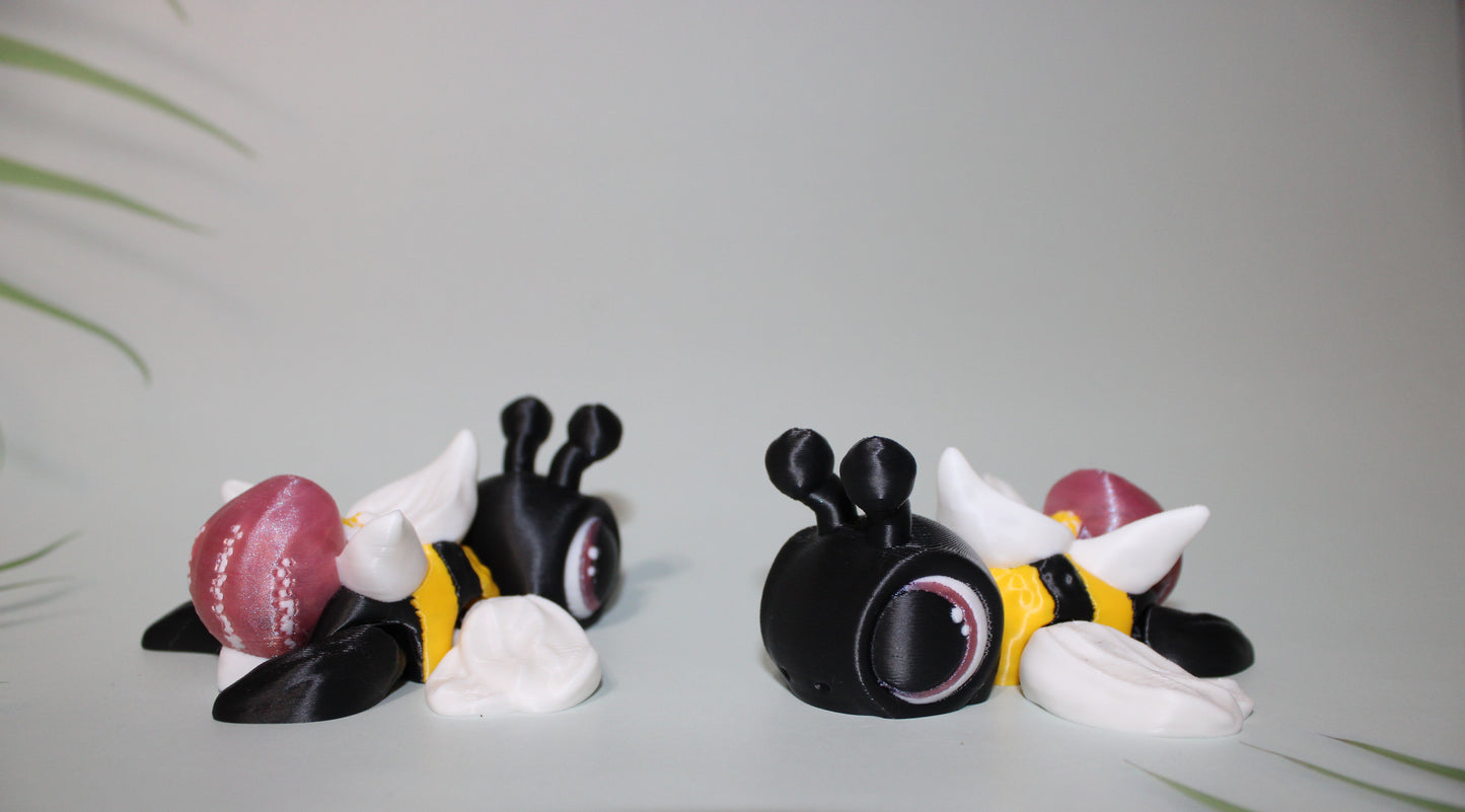 Lady Slipper Bee Turtle Minnesota State Flower- 3.5 in-Full Color 3D Printed Articulated Fidget Toy - Wonderland 3D Printing