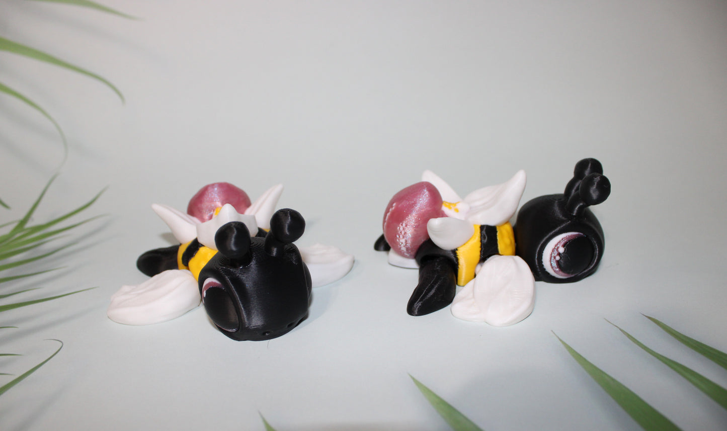 Lady Slipper Bee Turtle Minnesota State Flower- 3.5 in-Full Color 3D Printed Articulated Fidget Toy - Wonderland 3D Printing