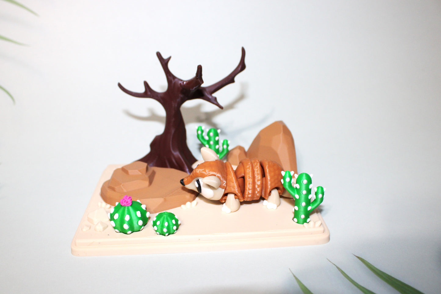 Flexi Armadillo and Mini Desert Design Showcase-3D Printed Flexi Fidget- Comes with 2 Armadillos - Wonderland 3D Printing