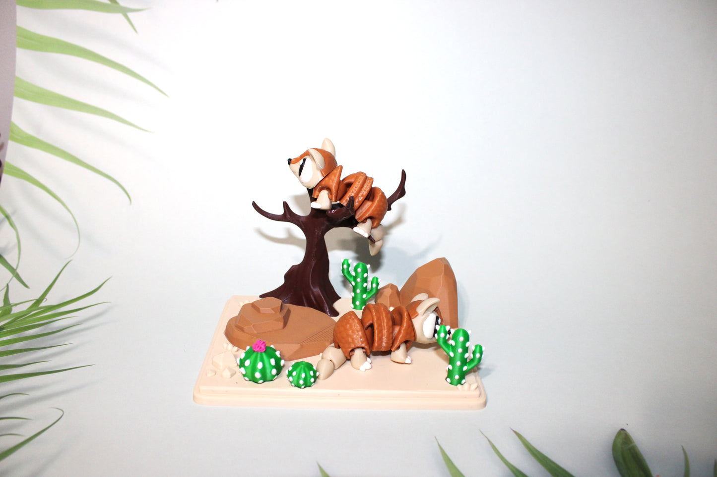 Flexi Armadillo and Mini Desert Design Showcase-3D Printed Flexi Fidget- Comes with 2 Armadillos - Wonderland 3D Printing