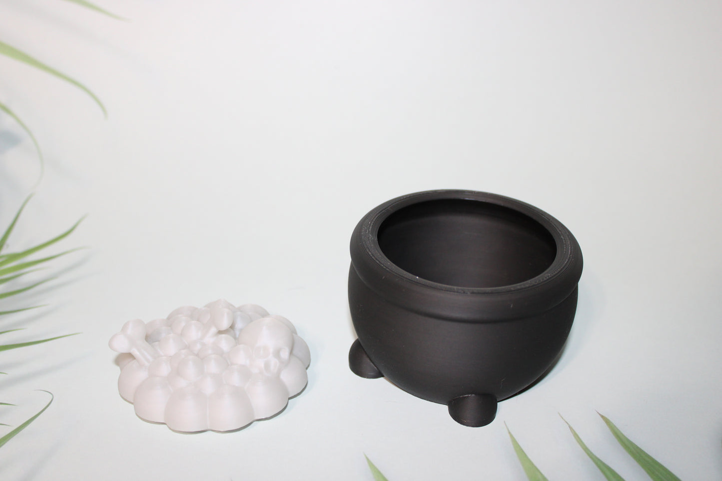 Glow in the Dark Cauldron Container-3d Printed Figurine- Great Halloween Decor-3.5 inches Tall - Wonderland 3D Printing