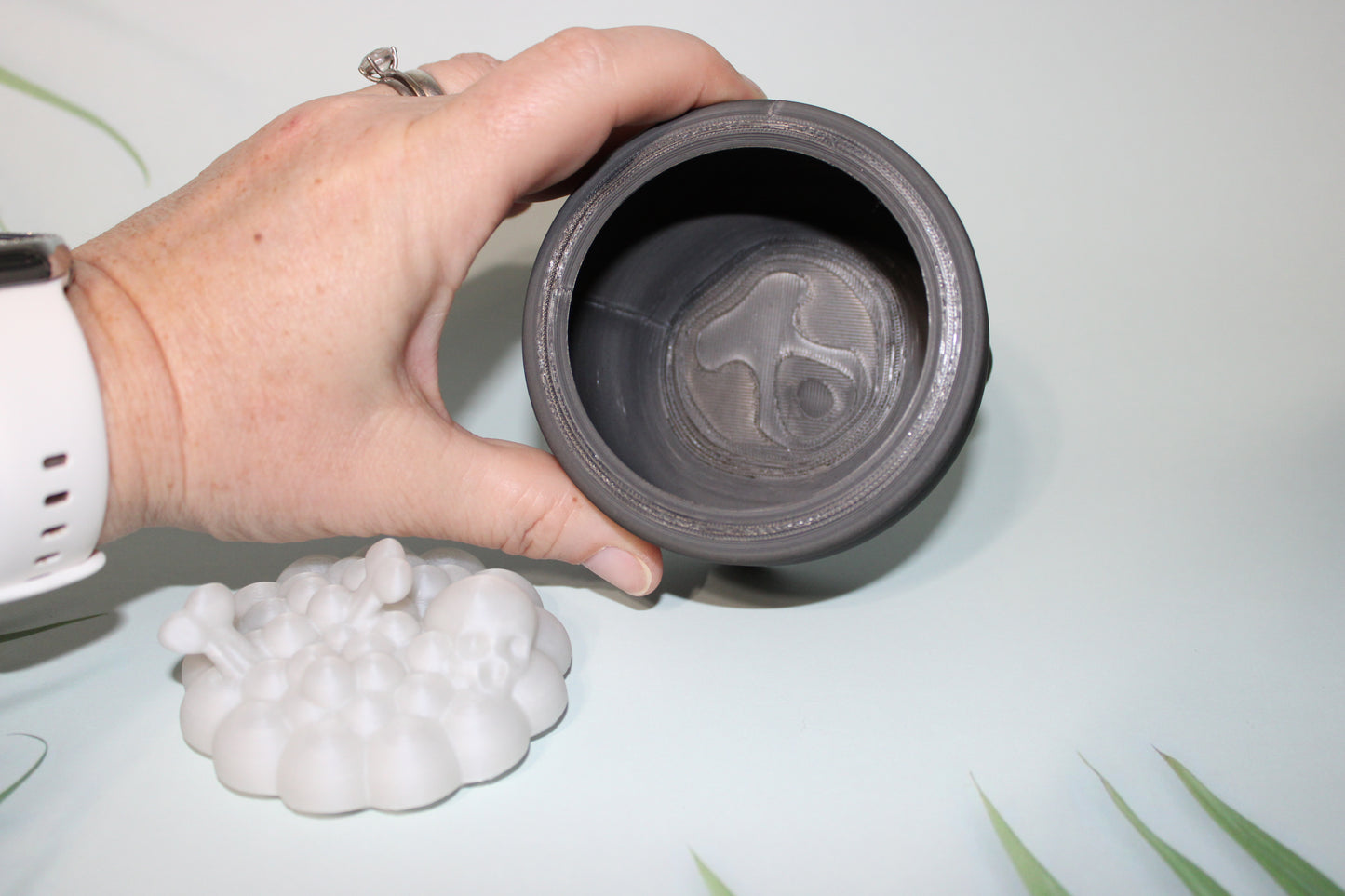Glow in the Dark Cauldron Container-3d Printed Figurine- Great Halloween Decor-3.5 inches Tall - Wonderland 3D Printing