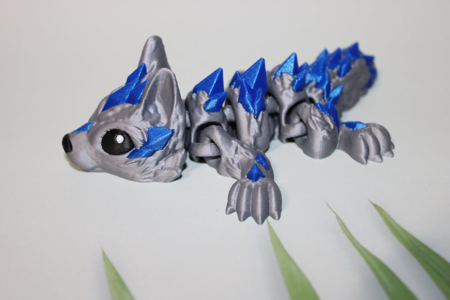 Tiny Crystal Wolf or Tiny Crystal Winged Wolf 3D Printed Articulated Figurine - Wonderland 3D Printing