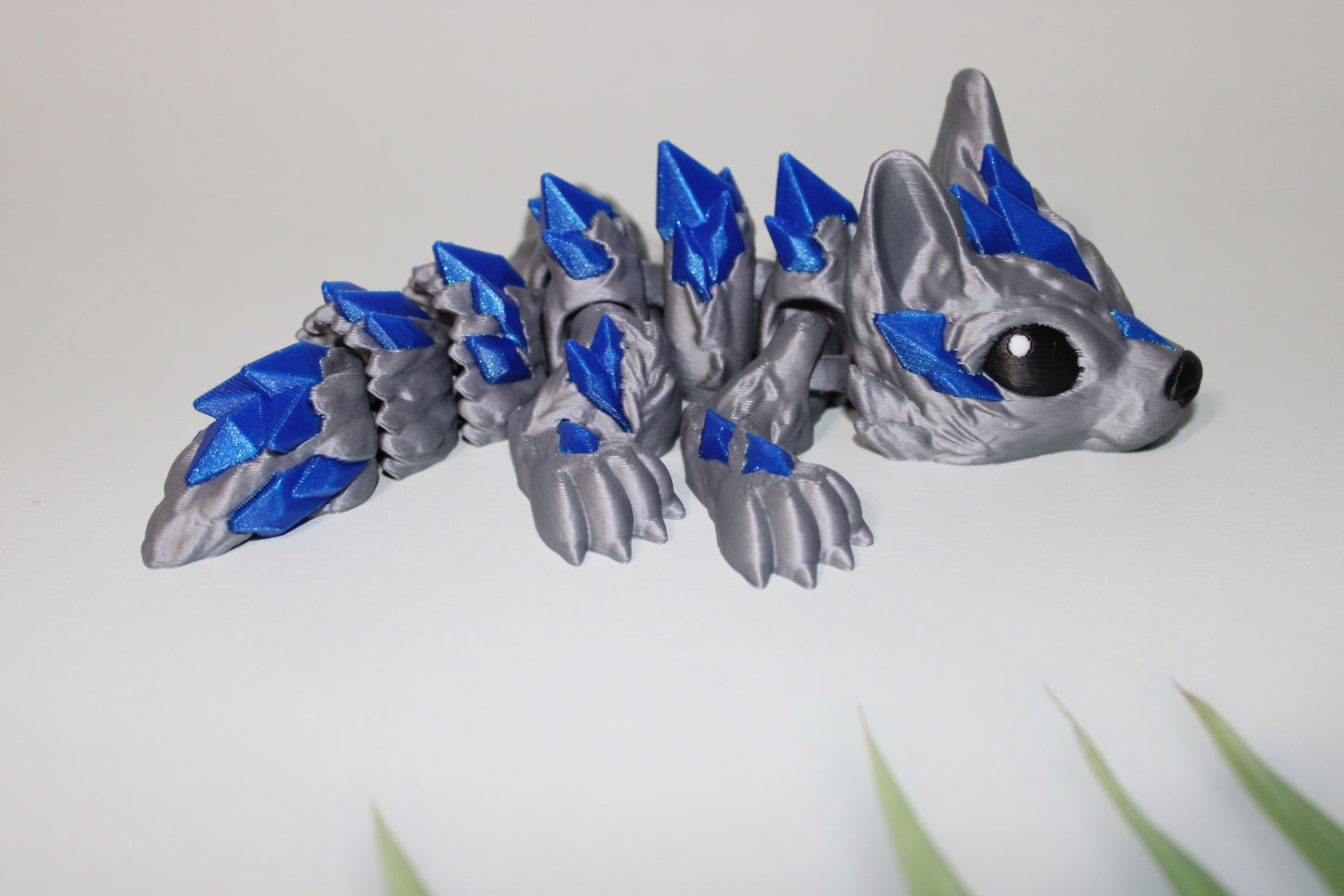 Tiny Crystal Wolf or Tiny Crystal Winged Wolf 3D Printed Articulated Figurine - Wonderland 3D Printing