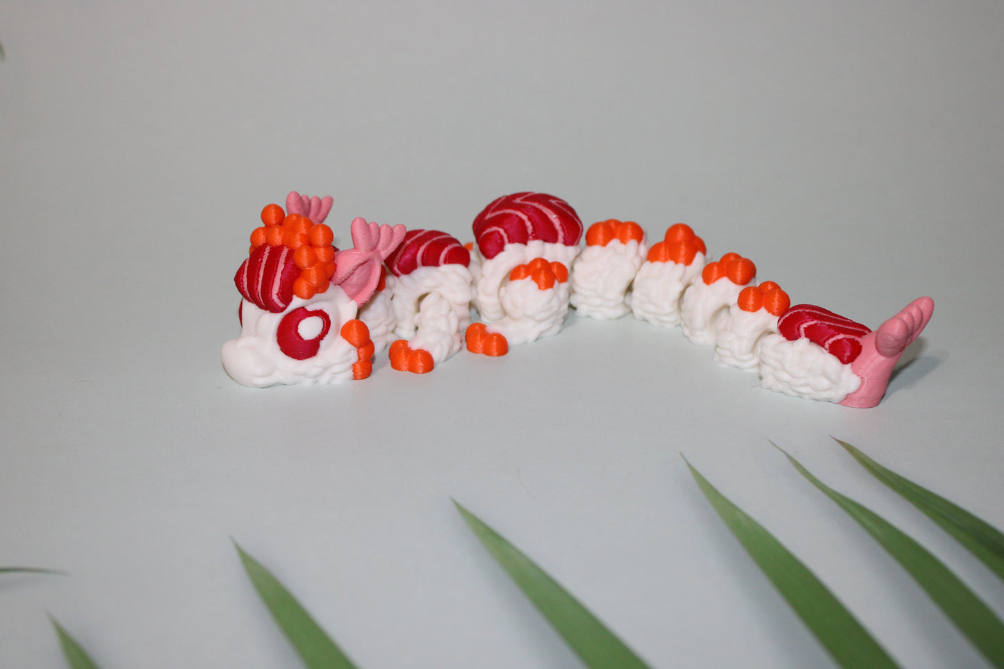 Sushi Dragon - Includes a tray, chopsticks, and wasabi with bowl- 3D printed - Wonderland 3D Printing