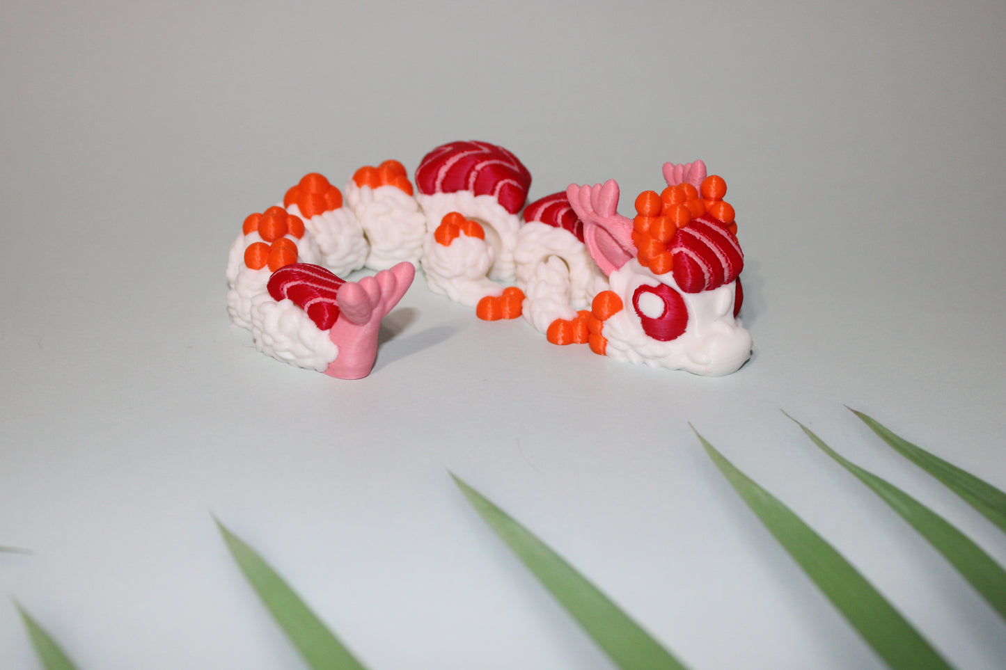 Sushi Dragon - Includes a tray, chopsticks, and wasabi with bowl- 3D printed - Wonderland 3D Printing