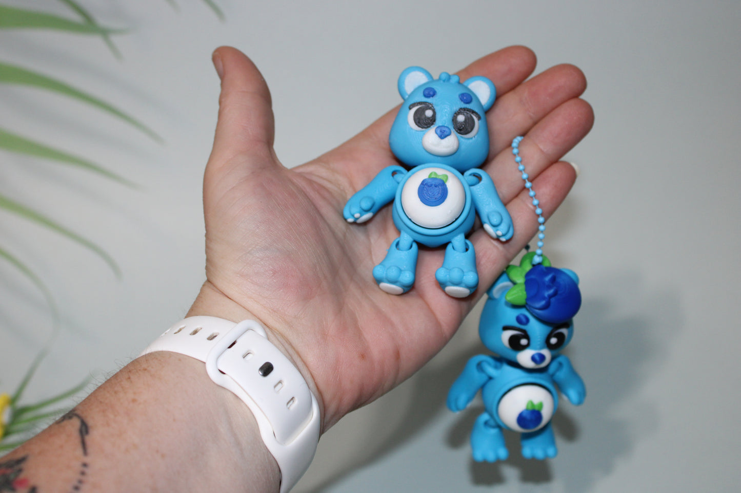 Fruit Bear Clickers- Keychain Options 3D Printed Articulated Flexi Fidget - Wonderland 3D Printing