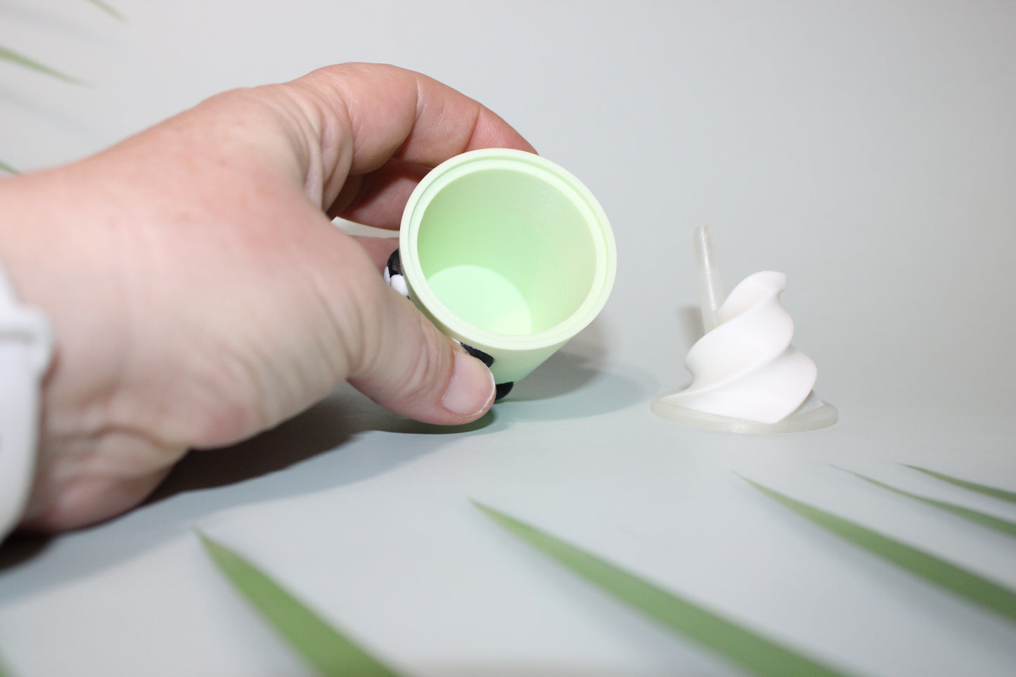 Boba Tea Container with 1 Free random Mini-3d printed 3.75 inches Tall- Free Shipping - Wonderland 3D Printing
