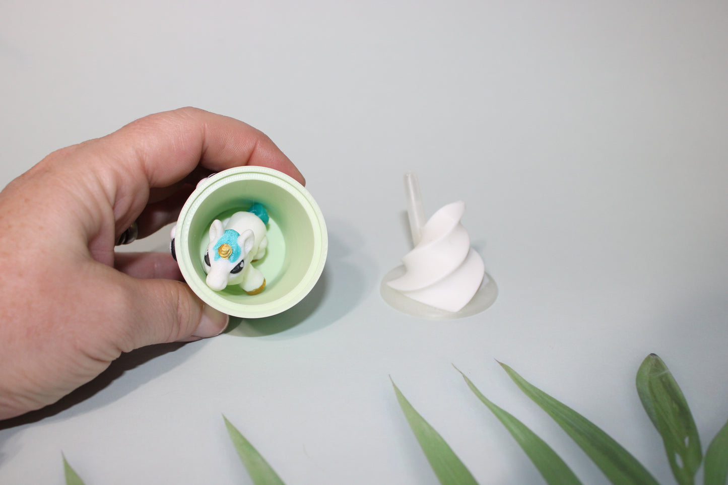 Boba Tea Container with 1 Free random Mini-3d printed 3.75 inches Tall- Free Shipping - Wonderland 3D Printing