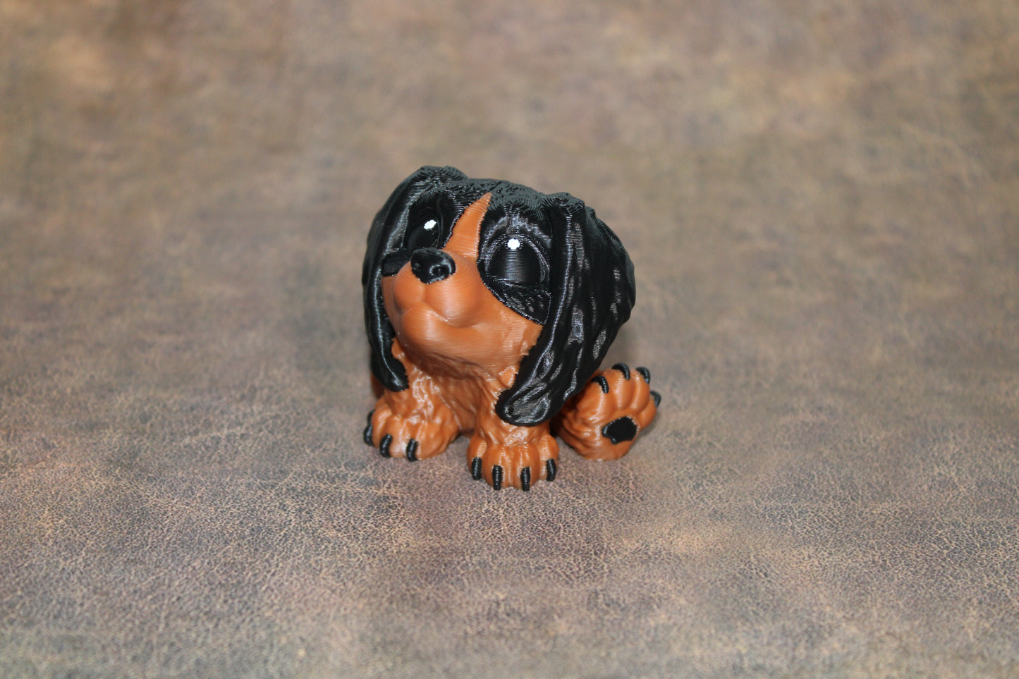 Stuffed Dachshund -1.5 inches tall-3D Printed Articulated Flexi Fidget Figurine - Wonderland 3D Printing