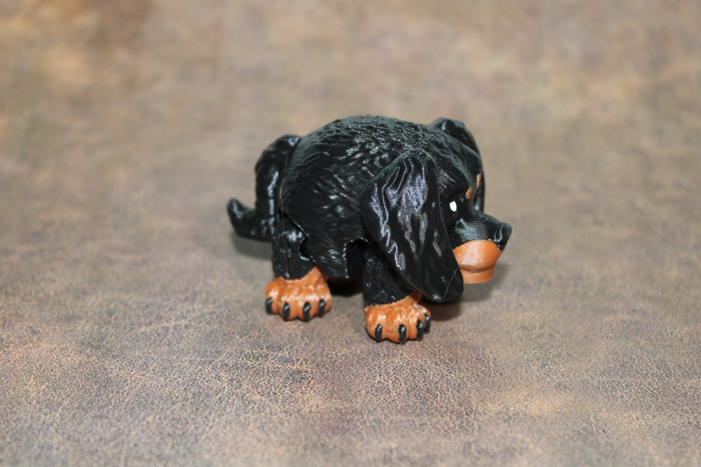 Stuffed Dachshund -1.5 inches tall-3D Printed Articulated Flexi Fidget Figurine - Wonderland 3D Printing