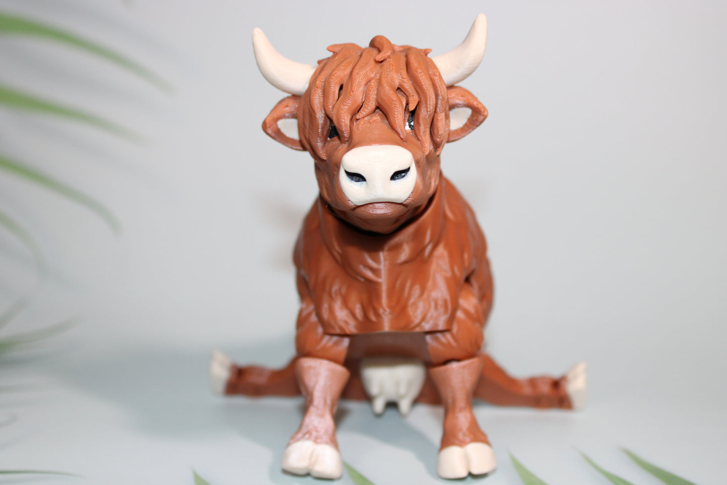 Cow or Highland Cow 3D Printed Articulated Flexi Figurine - Wonderland 3D Printing