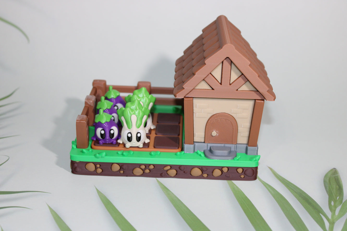 Veggie Garden Tic Tac Toe Design Showcase-3D Printed Flexi Fidget- Comes with 12 Veggie minis - Wonderland 3D Printing